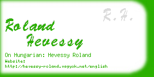 roland hevessy business card